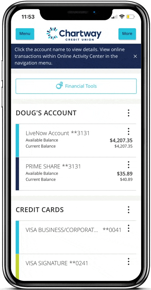 Online & Mobile Banking Chartway Credit Union